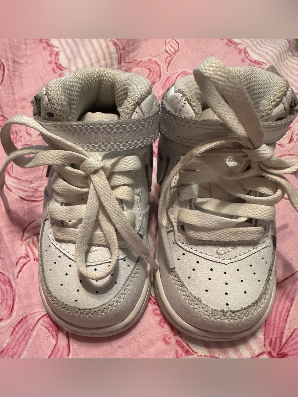 Nike Court Borough Mid 2 TODDLER Sneaker White Size 4C